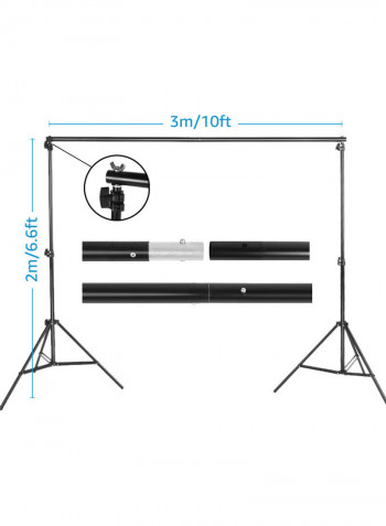 3-Piece Backdrop Clamp With Screen Green