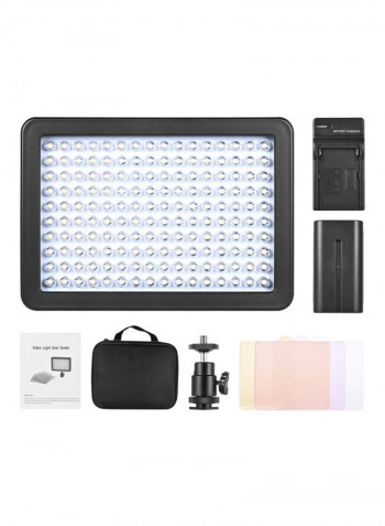 LED Video Camera Light Kit 13.3x9.3x4.2centimeter Black/White
