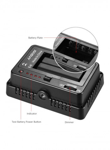 LED Video Camera Light Kit 13.3x9.3x4.2centimeter Black/White