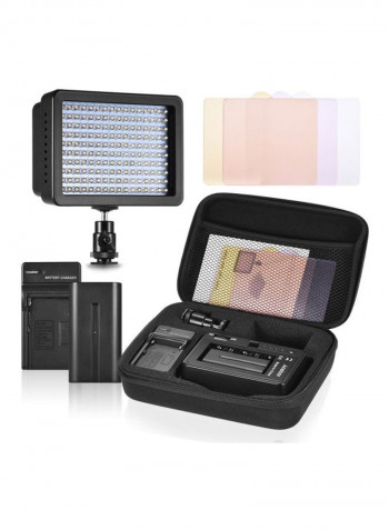 LED Video Camera Light Kit 13.3x9.3x4.2centimeter Black/White