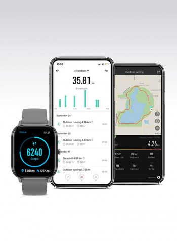 GTS Smart Watch With GPS Lava Grey