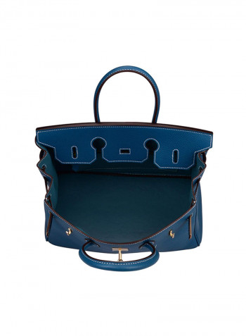 Padlock Handbag With Gold Hardware Blue