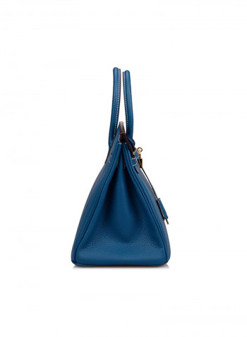 Padlock Handbag With Gold Hardware Blue
