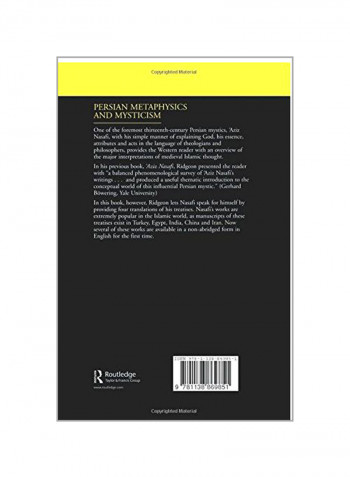 Persian Metaphysics And Mysticism : Selected Works Of Aziz Nasaffi Paperback