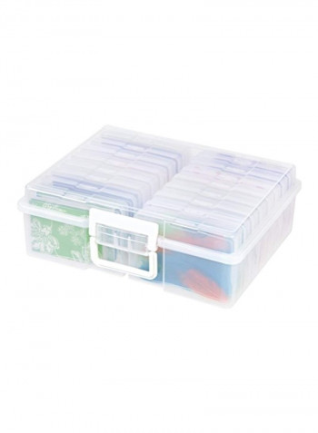 Photo And Craft Storage Case Clear 12.1x15x5inch