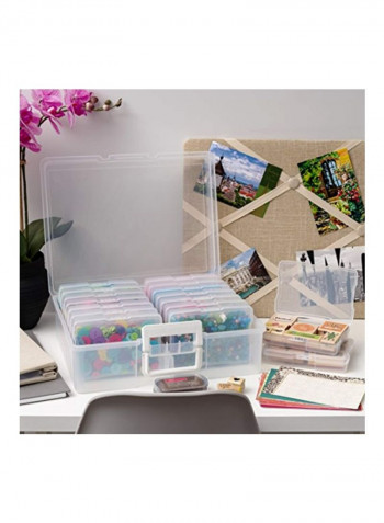 Photo And Craft Storage Case Clear 12.1x15x5inch