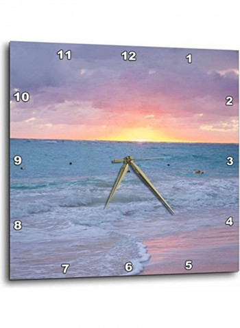 Bavaro Beach Punta Cana Dominican Republic Wall Clock Multicolour 13x13inch