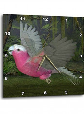 Galah Parrot Printed Analog Wall Clock Multicolour 13x13x0.1inch