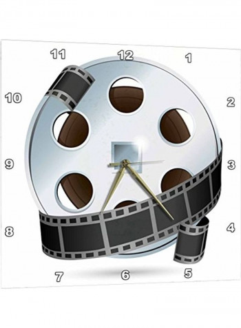 Movie Reel Wall Clock Multicolour 13x13inch