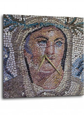 Thessaloniki Printed Analog Wall Clock Multicolour 13x13x0.1inch