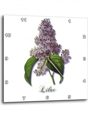 Botanical Print Of A Lavender Spring Blooming Fragrant Flower Wall Clock Lavender 10 X 10inch