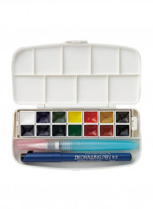 Pack Of 3 Fils 14-Colour Watercolor With Water Pen Set KG301-1 multicolour