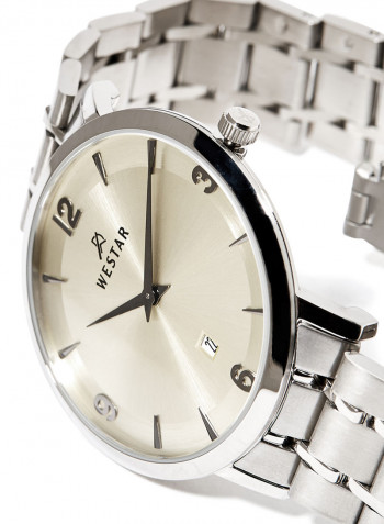 Men's Stainless Steel Quartz Analog Wrist Watch With Date Display 50220STN102