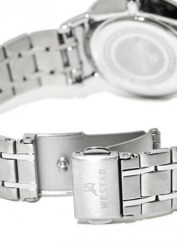 Women's Stainless Steel Quartz Analog Wrist Watch With Date Display 40220STN102