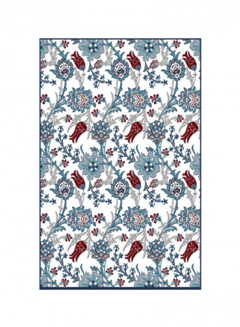 Aksa Floral Prayer Mat Blue/White/Brown 70x110cm