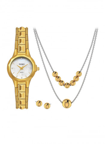 Women's 4- Piece Gold Plated Watch Set
