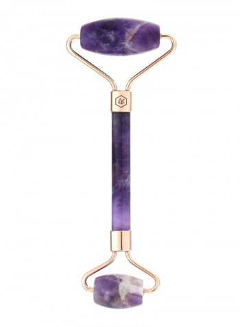 Amethyst Facial Roller Purple/Rose Gold