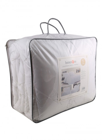 6-Piece Flora Comforter Set Polyester White 260X240centimeter