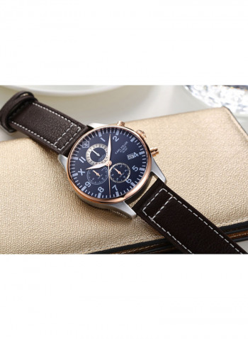 Men's Leather Chronograph Watch KKAV8203