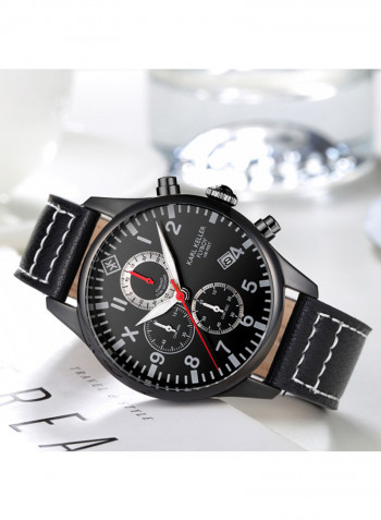 Men's Leather Chronograph Watch KKAV8205
