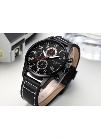 Men's Leather Chronograph Watch KKAV8205
