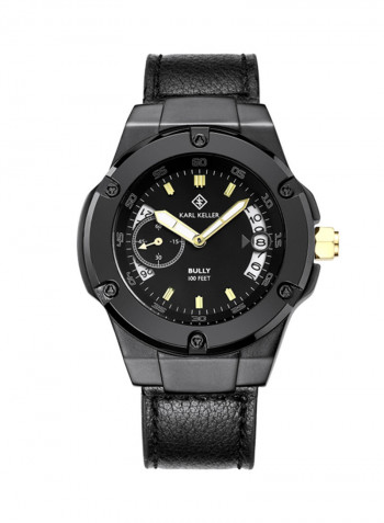 Men's Leather Analog Watch KKSR1105