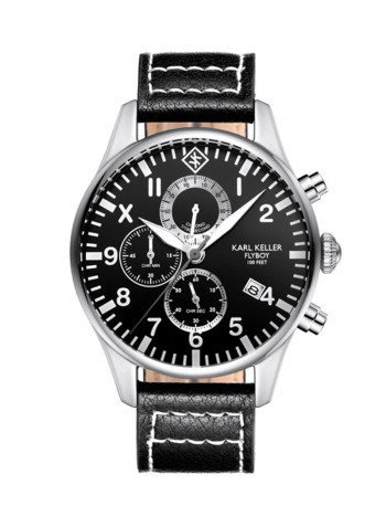 Men's Leather Chronograph Watch KKAV8201