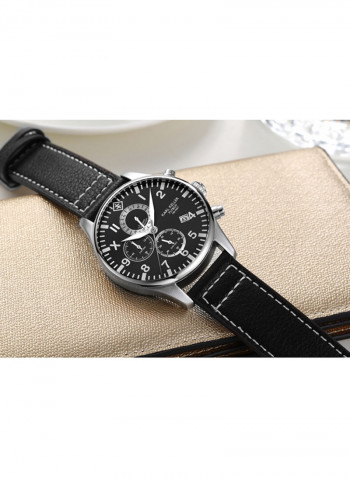 Men's Leather Chronograph Watch KKAV8201
