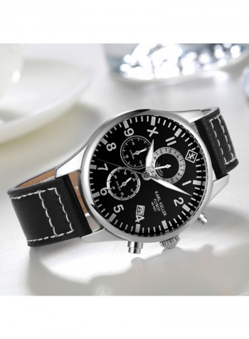 Men's Leather Chronograph Watch KKAV8201