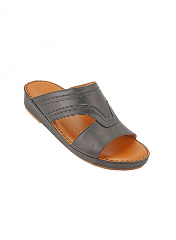 Slip On Comfort Wear Arabic Traditional Sandals Black