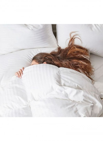 3-Piece King Size Duvet Insert Cotton Duvet with Pillow Cotton White 240 x 260cm