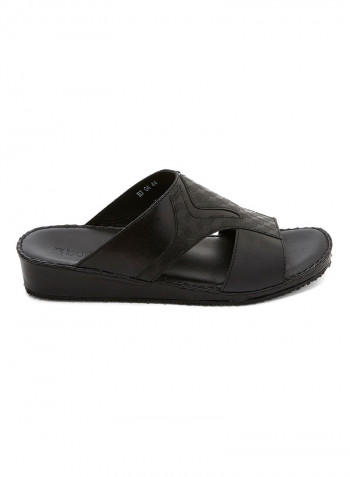 Casual Arabic Slippers Black