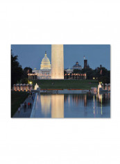 National Mall At Twilight Canvas Wall Art Multicolour 14 x 19inch