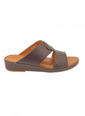 Slip On Comfort Wear Arabic Traditional Sandals Brown