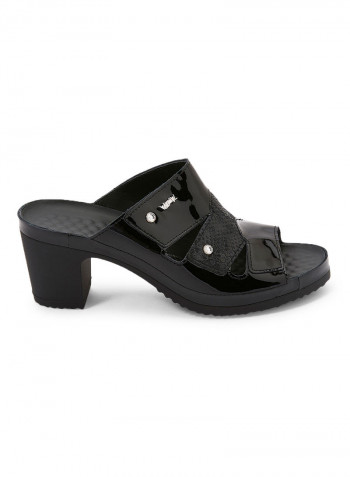 Block Heeled Sandals Schwarz
