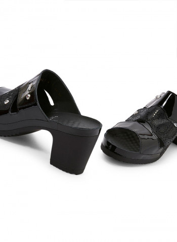 Block Heeled Sandals Schwarz