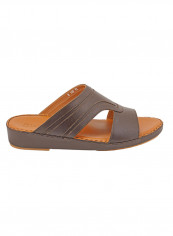 Slip On Comfort Wear Arabic Traditional Sandals Brown
