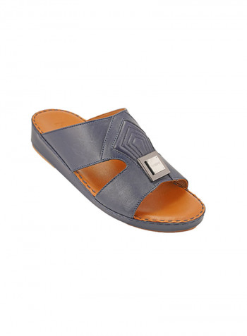Slip On Comfort Wear Arabic Traditional Sandals Navy