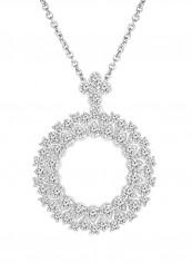 925 Sterling Silver Cubic Zirconia Pendant Necklace