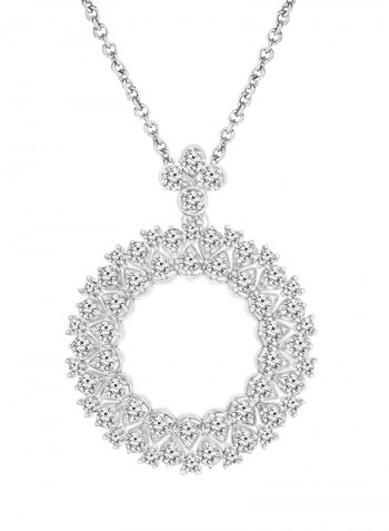 925 Sterling Silver Cubic Zirconia Pendant Necklace