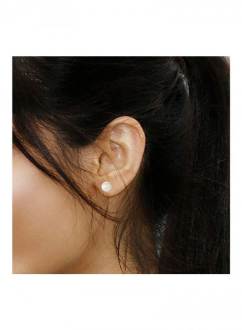 5-Piece Sterling Silver Pearl Earrings Set