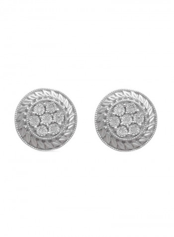 925 Sterling Silver Natural Diamond Earrings