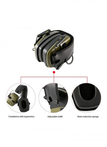 Slimline Electronic Shooting Ear Muffs Green/Black