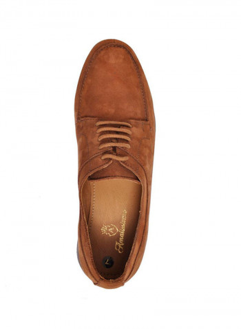 Derby Leather Formal Shoes Brown