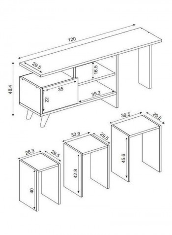 Ezra Modern Tv Unit Multicolour