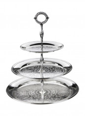 3 Tier Cake Stand Silver 30.5x36cm