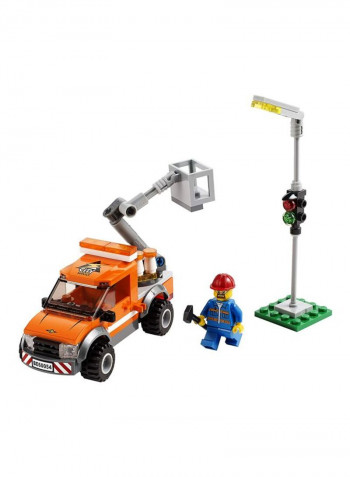 95-Piece City Great Vehicles Light Repair Truck Building Toy Set 60054