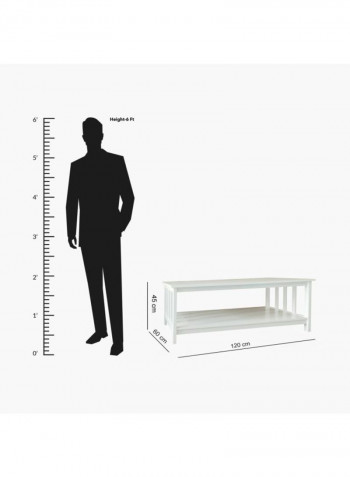 Halmstad Coffee Table White 120x60x45cm