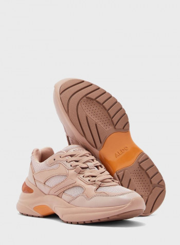 Koisa Wedge Low Top Sneakers Beige