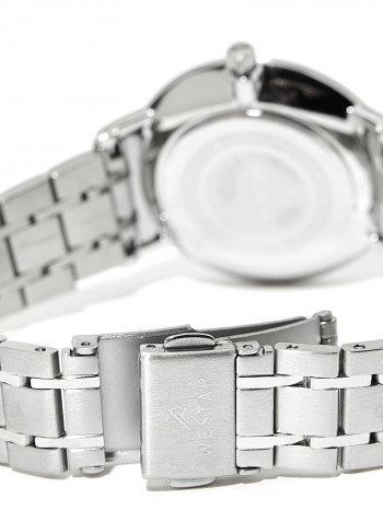 Women's Stainless Steel Quartz Analog Wrist Watch With Date Display 40220STN104
